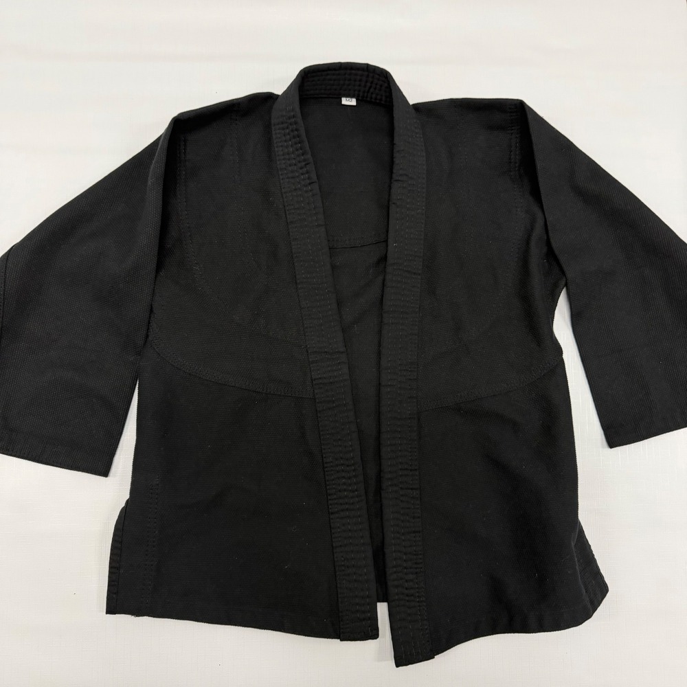 Black Brazilian Jiu Jitsu BJJ Gi Jacket Pearl Weave Grappling Kimono -M2 No Belt